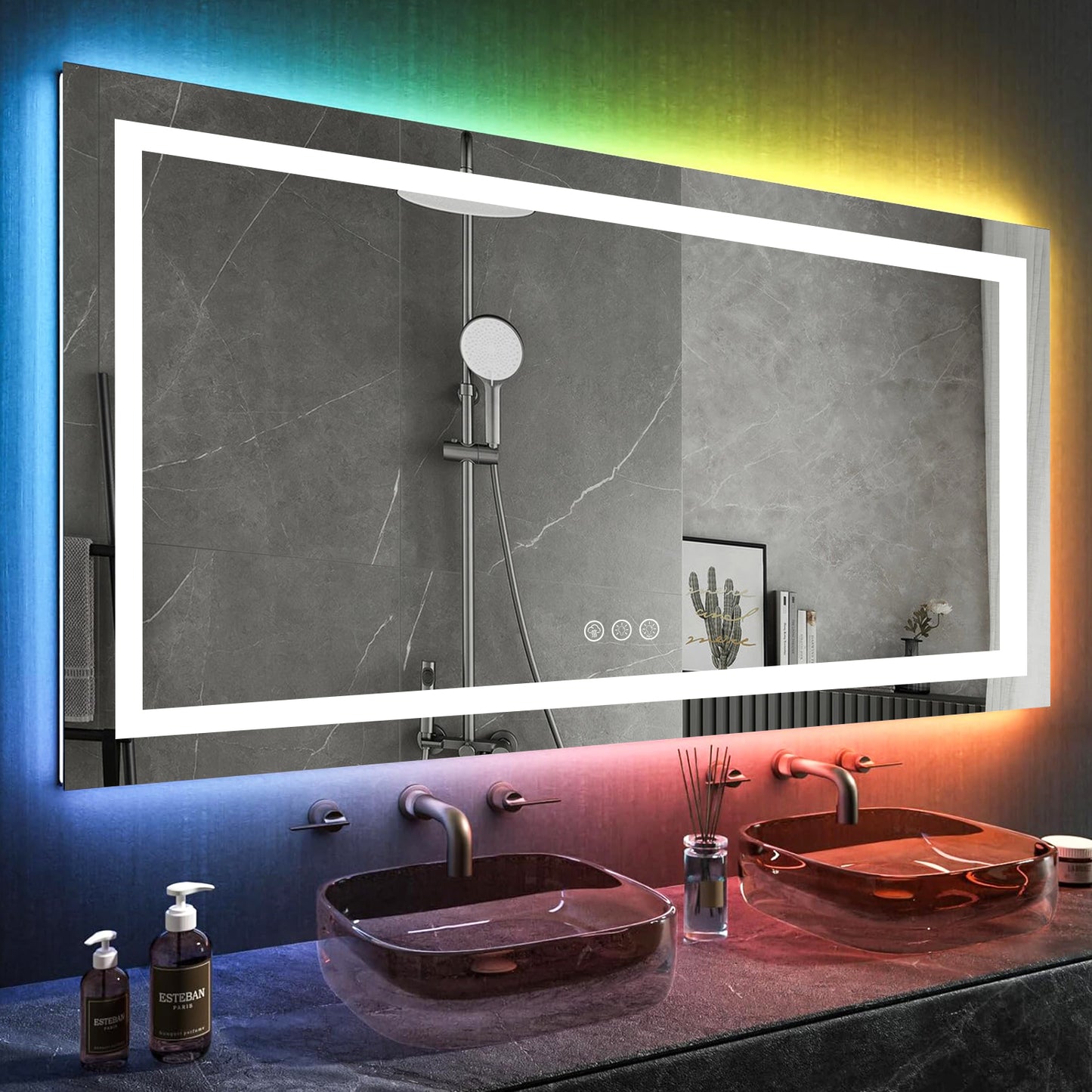 RGB Mirror with Front & Backlit