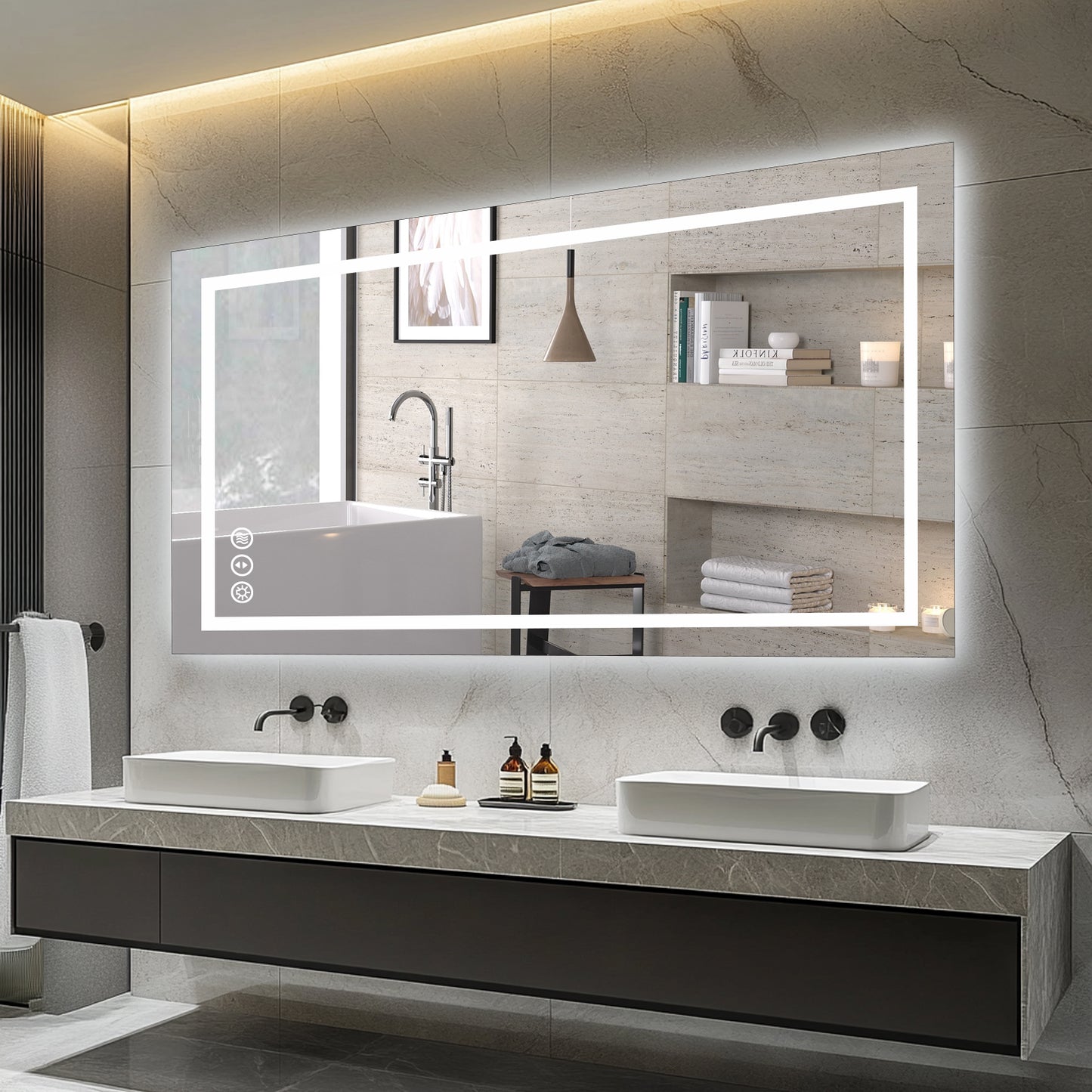 LED Mirror with Front & Backlit