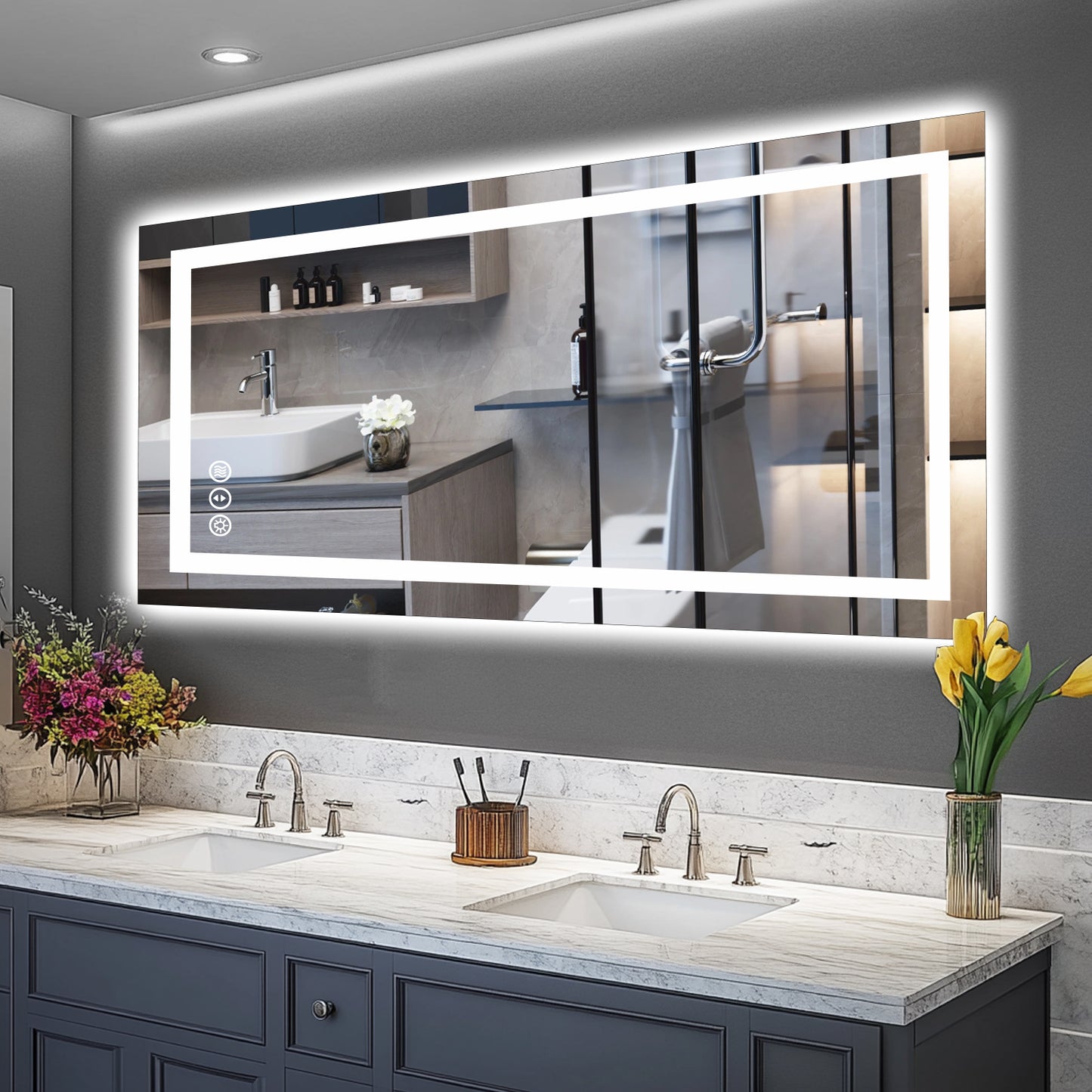 LED Mirror with Front & Backlit