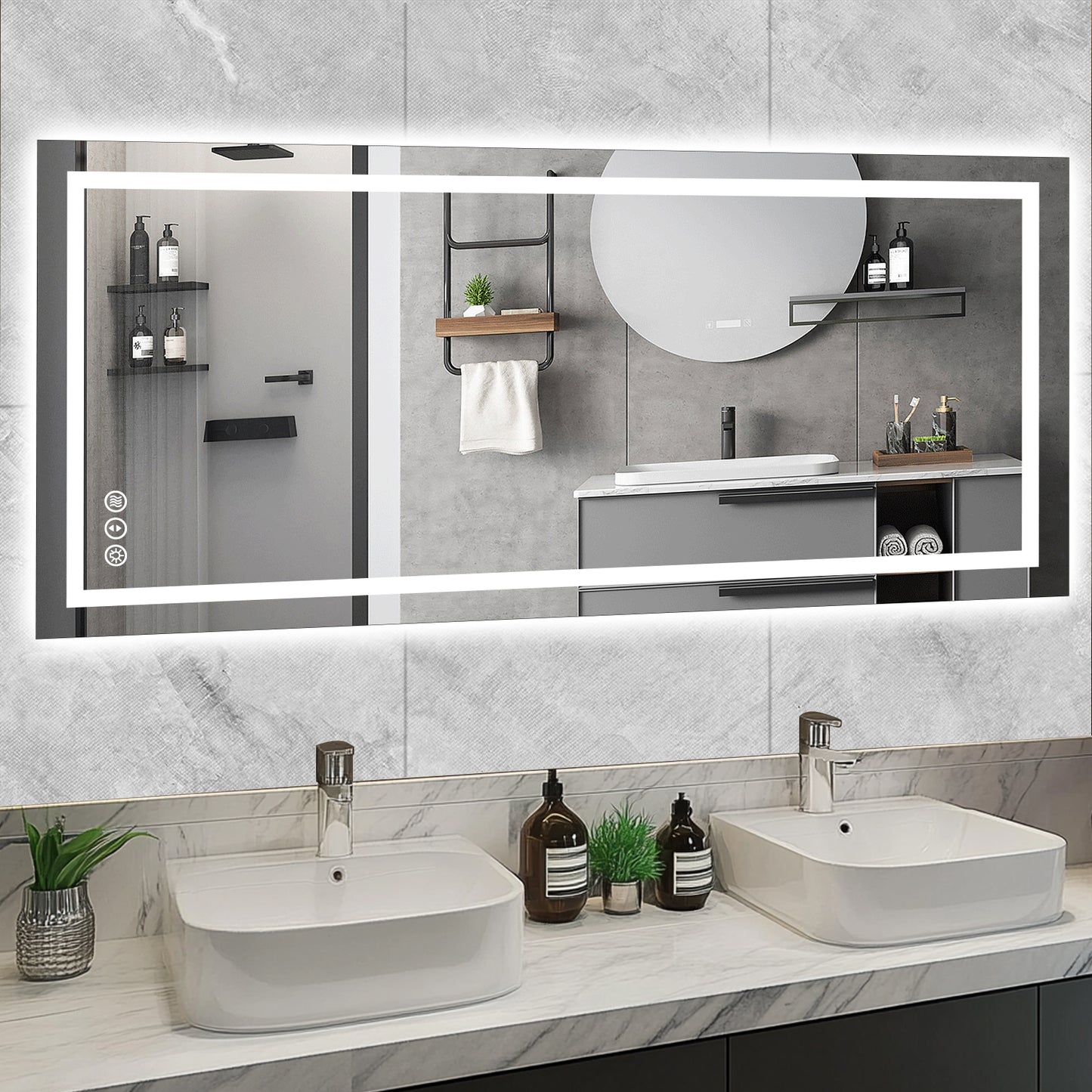 LED Mirror with Front & Backlit