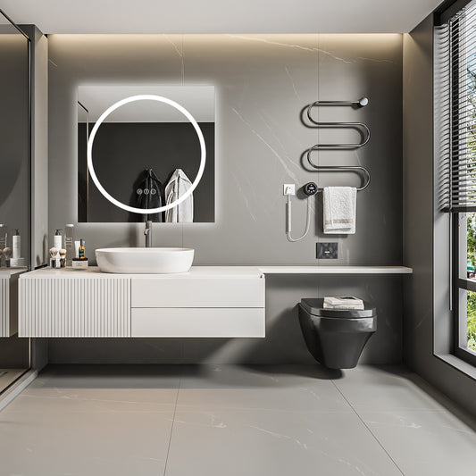 Double-layer LED Bathroom Mirror 72*36 Inch,Wall Mirrors with Anti-Fog Vanity Mirror ,Shatter-Proof,Memory Makeup Mirror with LED Lights