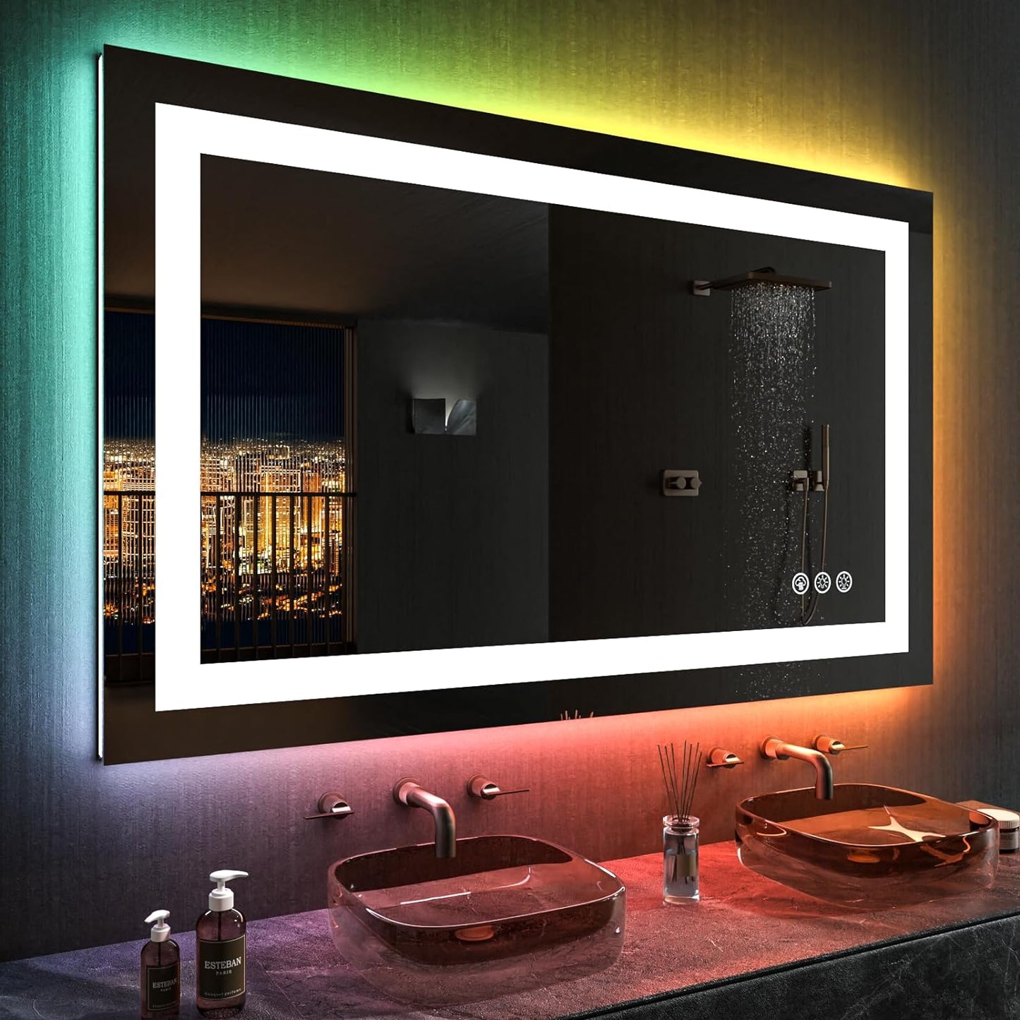 RGB Mirror with Front & Backlit