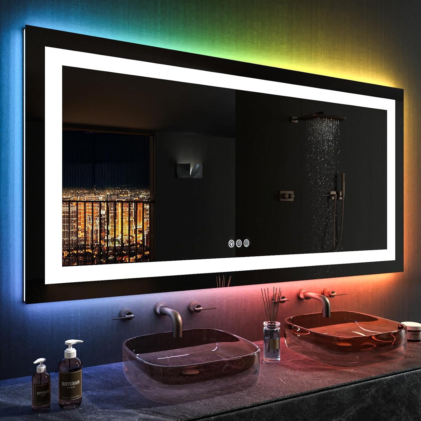 RGB Mirror with Front & Backlit