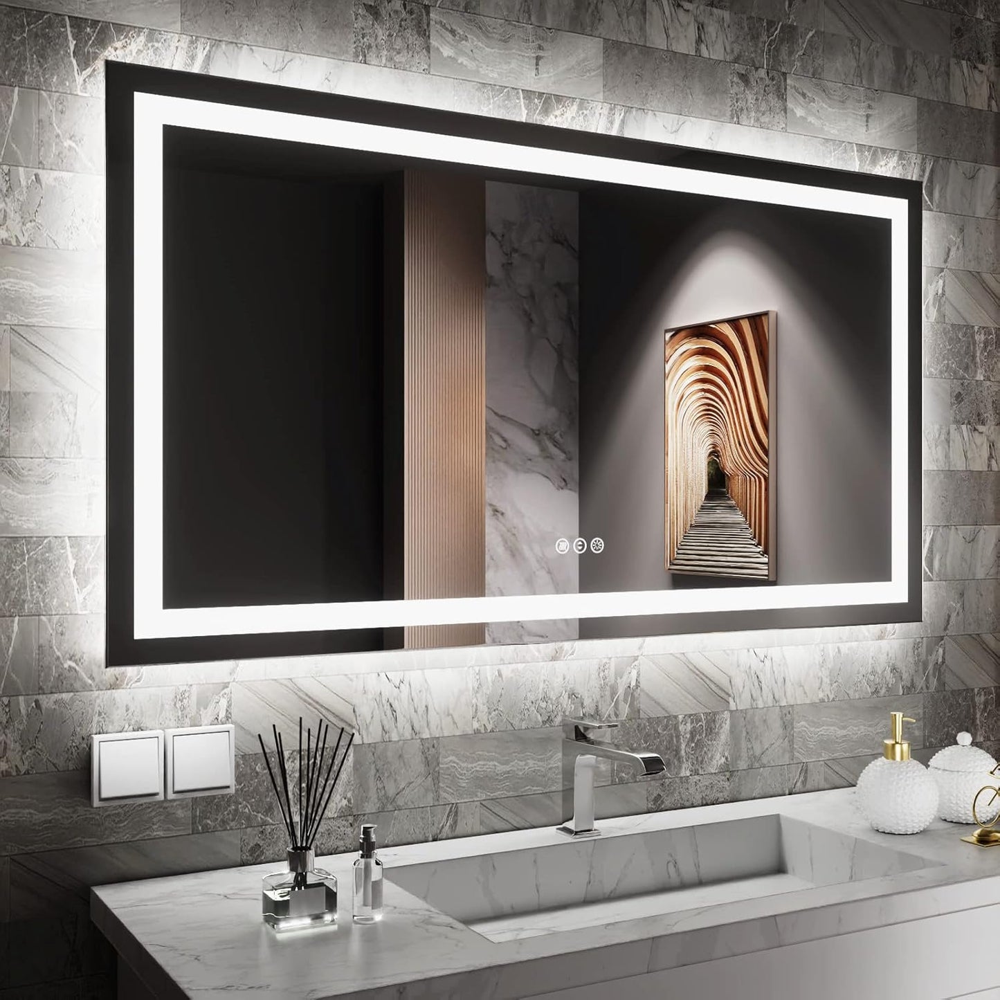 LED Mirror with Front & Backlit