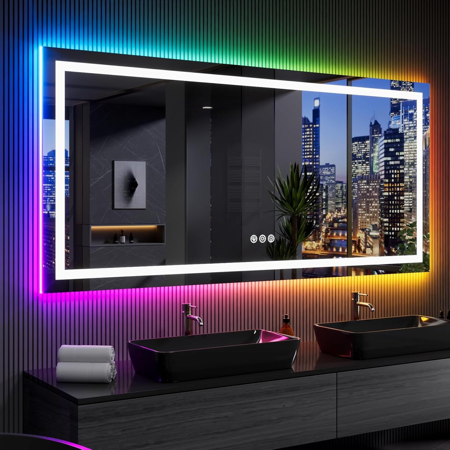 RGB Mirror with Front & Backlit