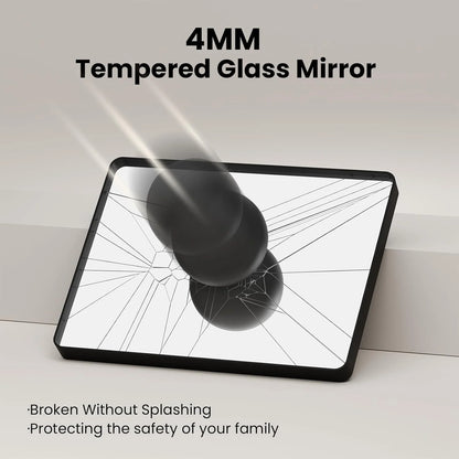 Swafrrt Black Bathroom Vanity Mirror for Wall, 48x30 inch Metal Framed Wall Mirror Rectangular with Tempered Glass, Anti-Rust, Hangs Horizontally or Vertically